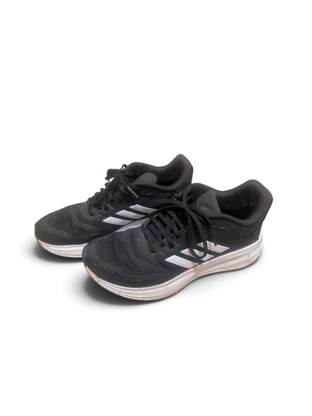 Adidas Sneakers Black and White Womens Walking Running Shoes 8.5 Three Stripes